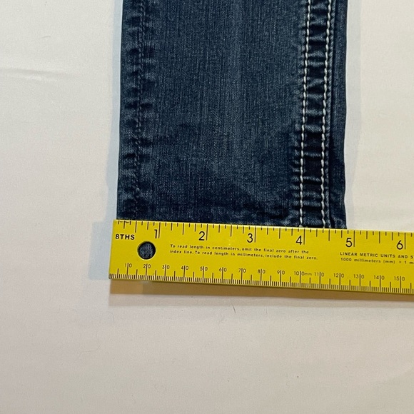 Miss Me Skinny Jeans MID RISE Stones Silver Details on Front and Back Pockets. - Picture 7 of 16